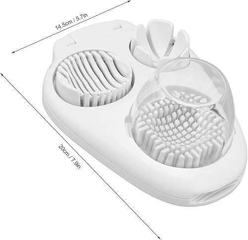 Miniatura 5 de Cortador de huevos para huevos duros, 3 modos de rebanada, práctico cortador de huevos de acero inoxidable resistente, cortador de huevos de cocina