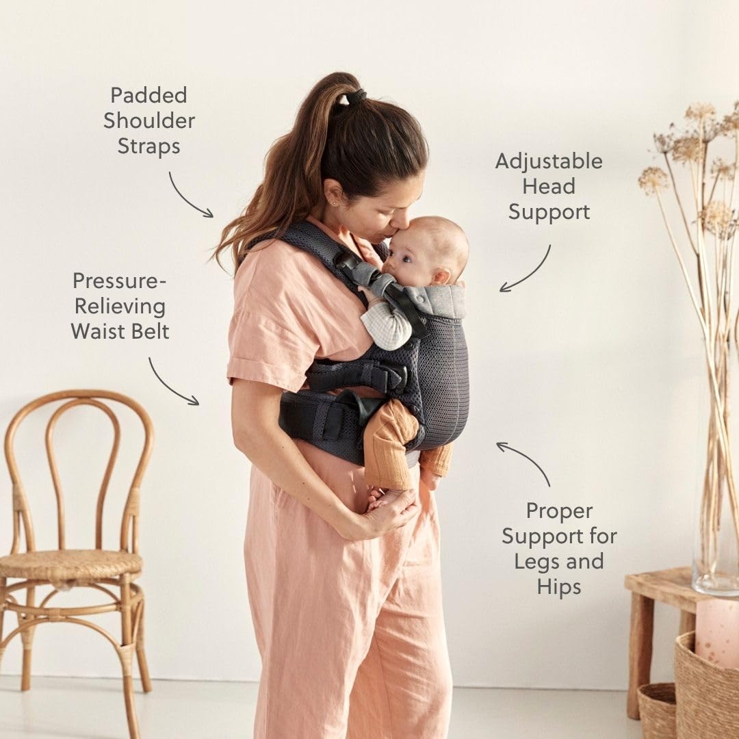BabyBjörn Baby Carrier Harmony, 3D Mesh, Anthracite : Amazon.in