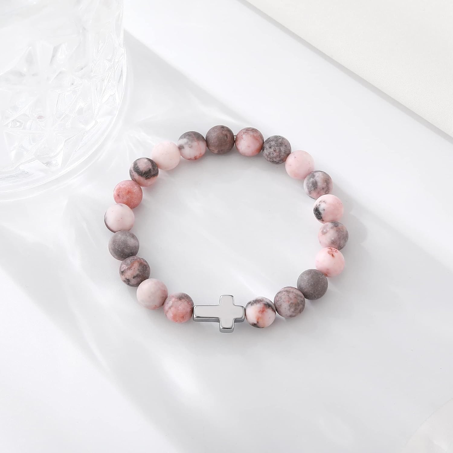 QWNHONEY Christian Gifts for Women Cross Beads Bracelet Catholic Religious Mothers Day Birthday Christmas Gifts for Women Mother Daughter Sister Girlfriend Grandma Wife - Image 5