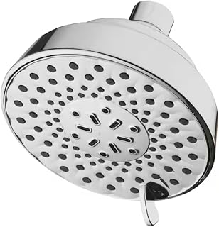5-Spray Patterns 5 in. Single Wall Mount Fixed Shower Head in Chrome 3073-07518-GBCH