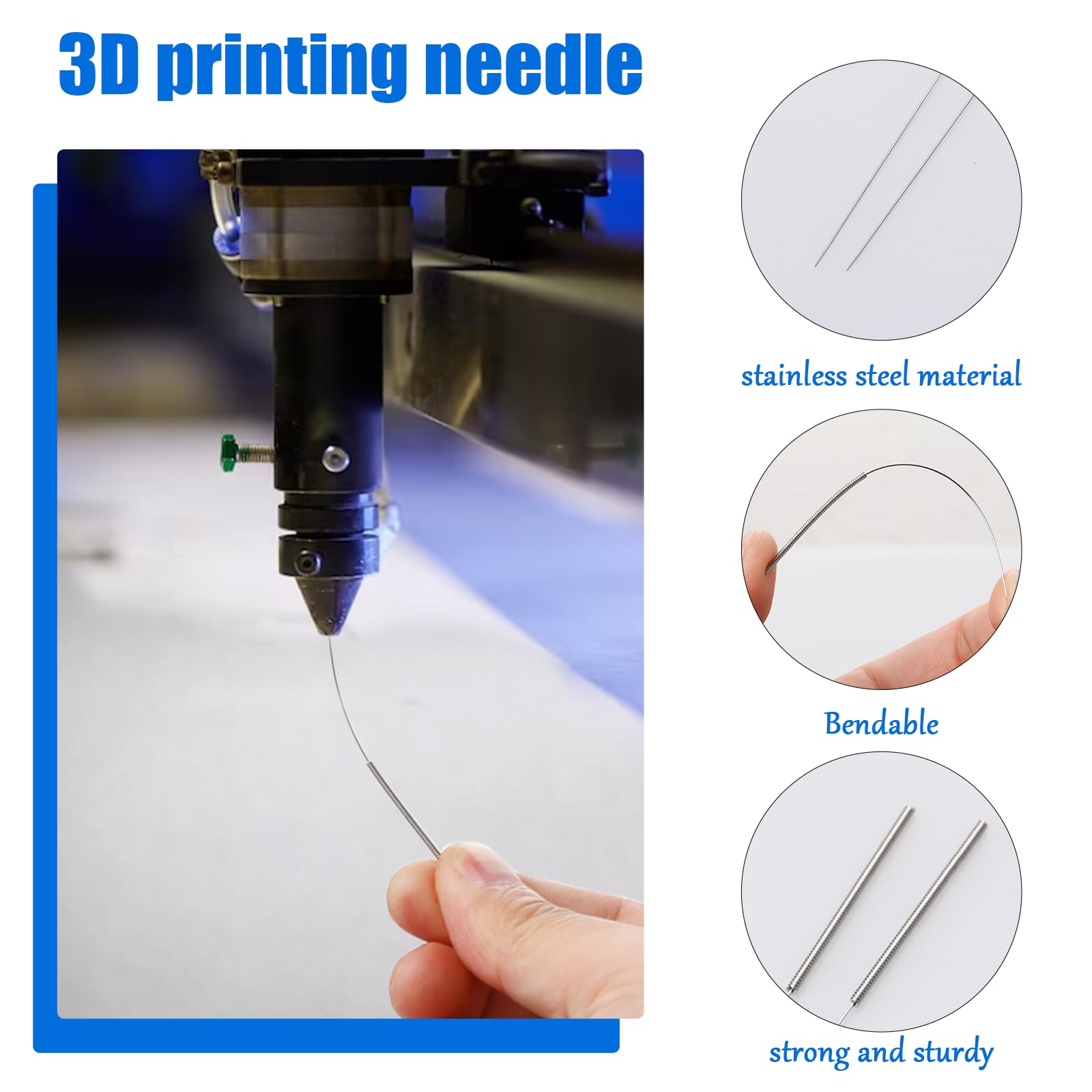 Kit Pulizia Ugelli Stampante 3D | 44 Pezzi | Aghi Da 0.15-0.8mm | Per Sbloccare E Manutenere