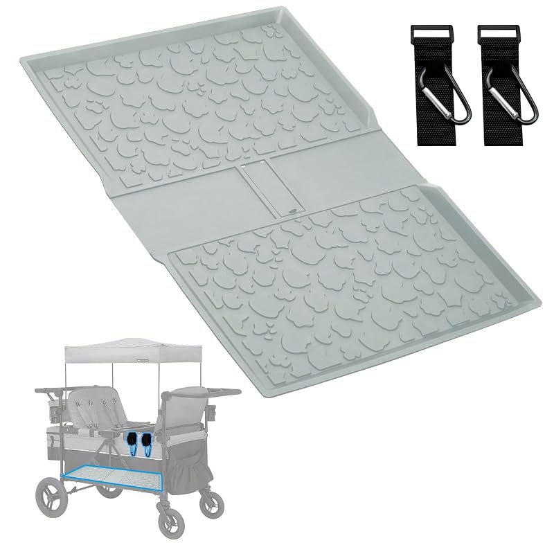 Tapete automotivo de silicone para Wrangler Deluxe 4 Seater Wagon, cinza, 80 x 55,9 cm, Myvikcar