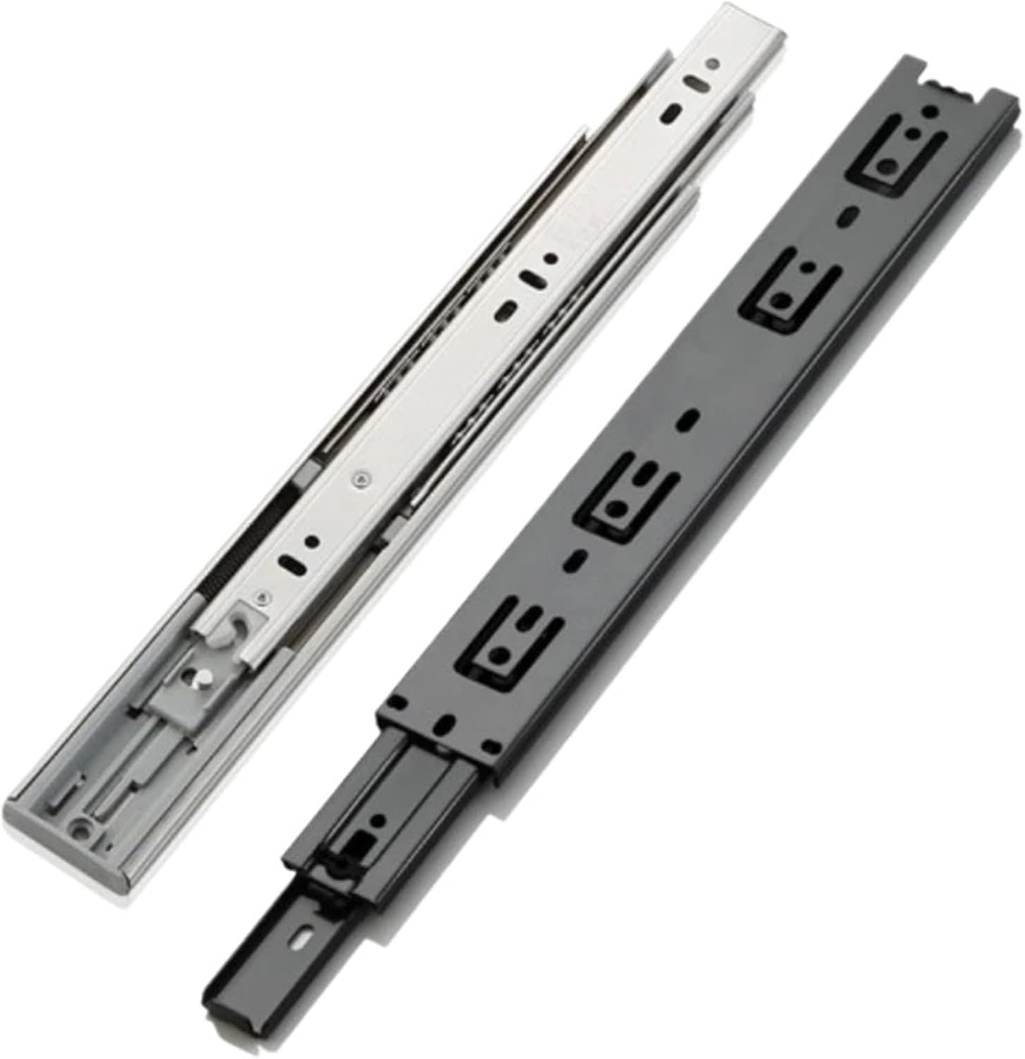 Heavy Duty Drawer Slides Drawer Track Slide Three Rail Guide Furniture Hardware Fittings, Slipway 2 Pieces(16 inch 40cm)