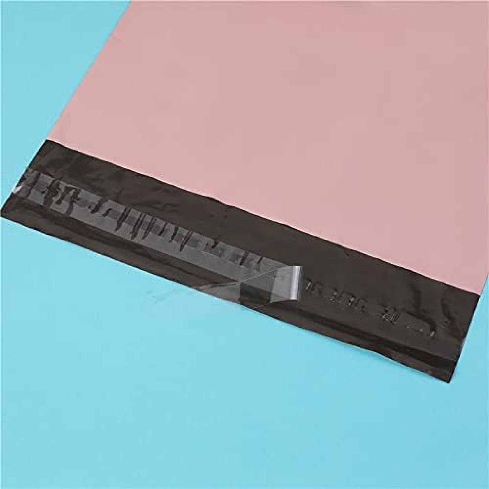 Sacchetti postali,Sacchetti postali 100 pezzi/pacco Spedizione per corriere Imballaggio Poly Bag Interno Nero Esterno Borsa con manico rosa Borse opache impermeabili Busta a 14 fili, 45x60 c