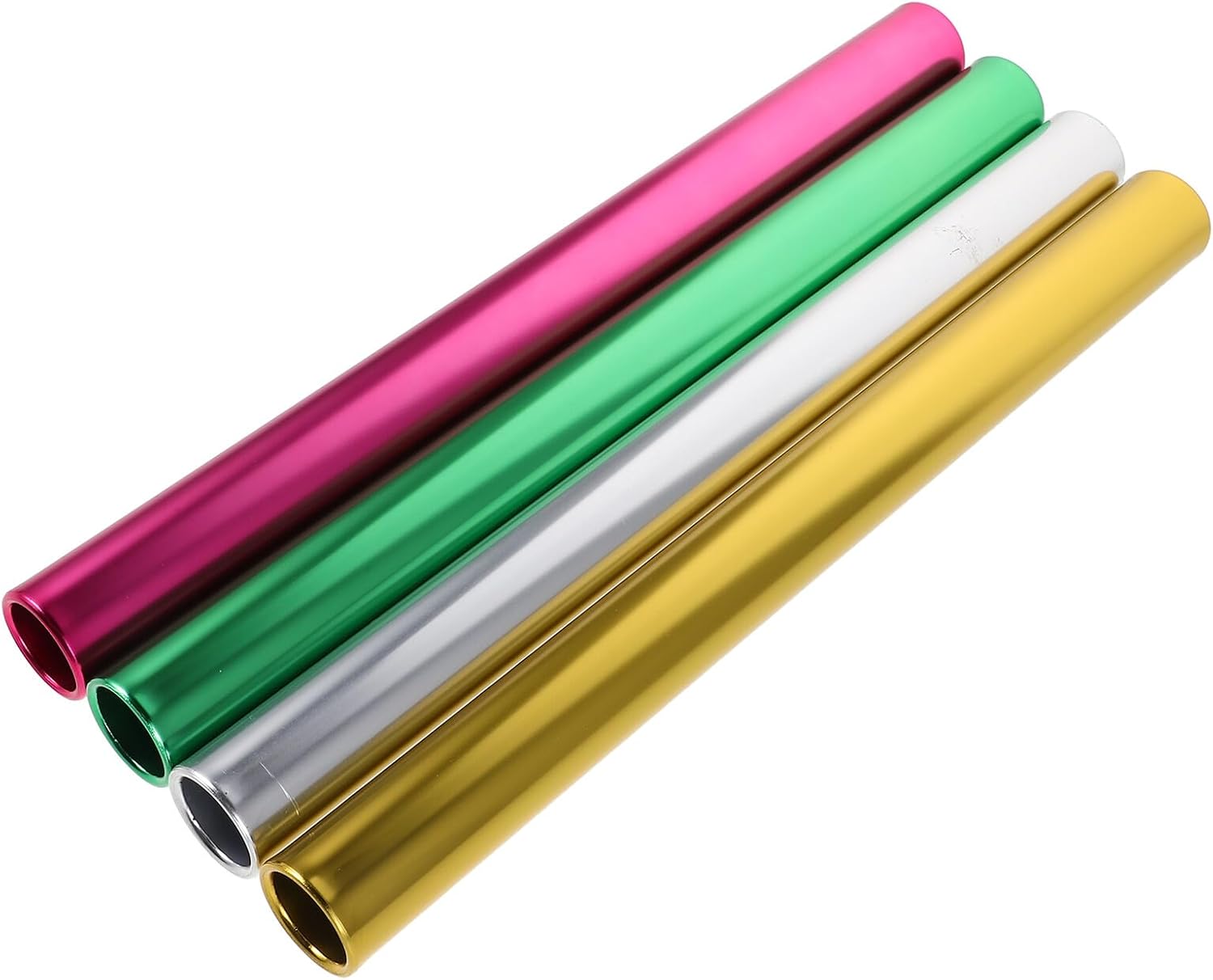 ORFOFE 4pcs Aluminum Alloy Runners Baton Set 2.7cm Diameter Track and Field Relay Sticks for Outdoor Team Race Events