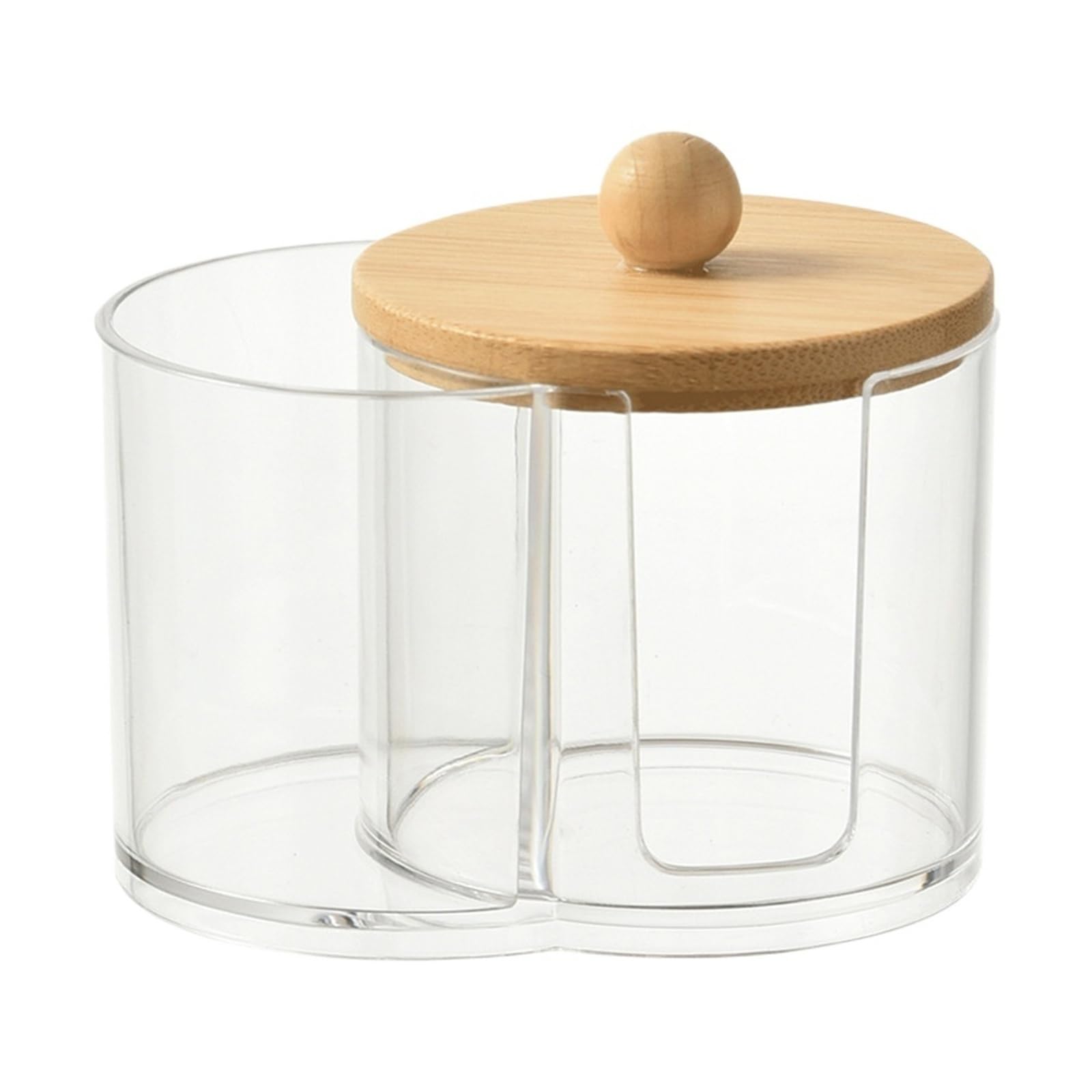 AHUFGN Cotton Pad Holder Cotton Round Pad Holder Powder Puff Storage Box Home Swab Makeup Organizer Dustproof Portable Bathroom Jar(Color3)