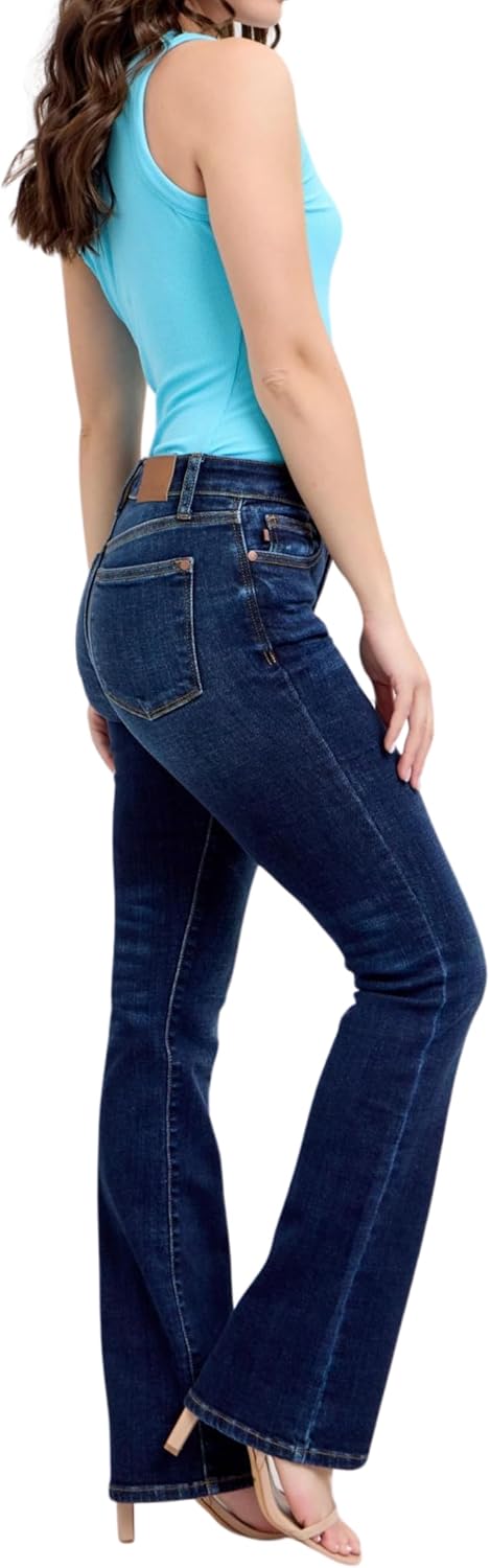 Judy Blue Mid Rise Dark Wash Classic Bootcut, Inseam 32" - Image 3