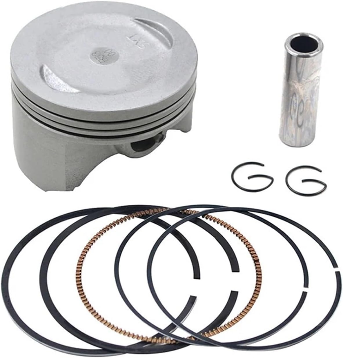 Motorcycle Engine Piston Rings Kit Bore STD ~ +150 Size 74mm ~ 75.50mm Compatible With YAMAHA XG250 Tricker 250 2004-2007 5XT-11631-00(1 Set 75.5mm)