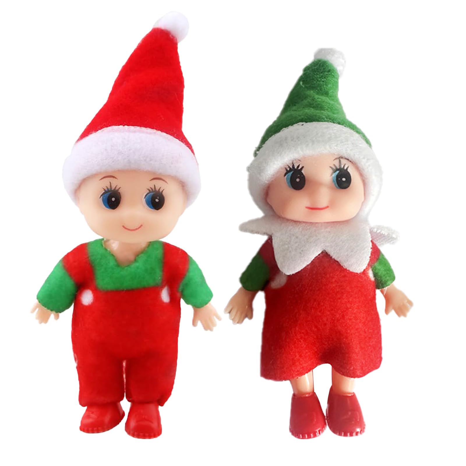 POPOYU 2PCS Christmas Mini Elf Dolls