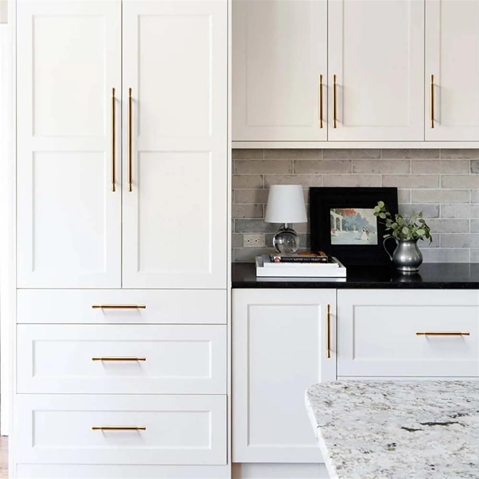 Elegante Manija De Gabinete De Cocina, 2 Piezas De Perilla De Anillo