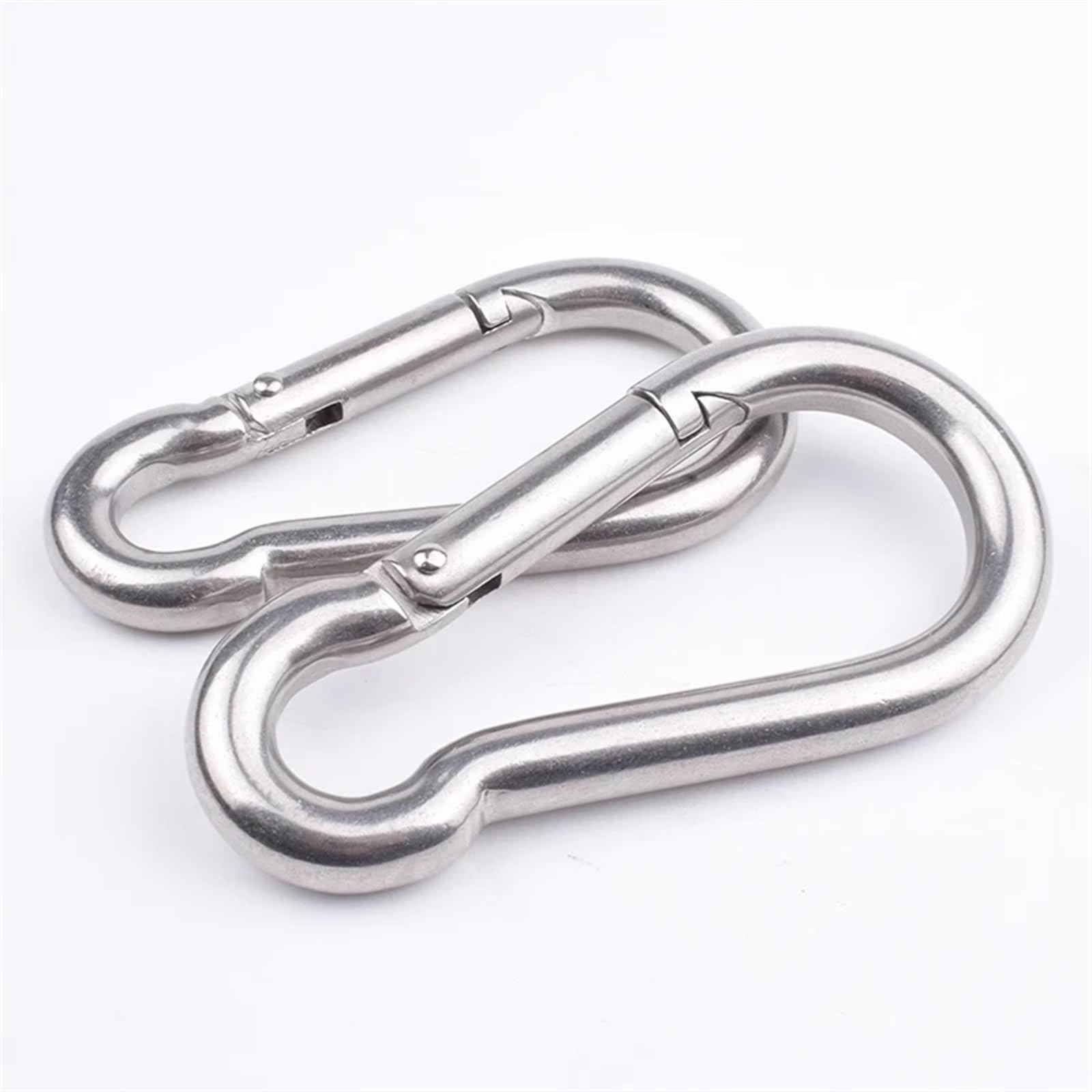 Clip a Scatto Moschettoni in Acciaio Inossidabile 304/316 for impieghi gravosi, con Clip a Molla, Fibbia di Sicurezza, Attrezzi da Campeggio for Esterni(M11x120mm,316 Stainless Steel)