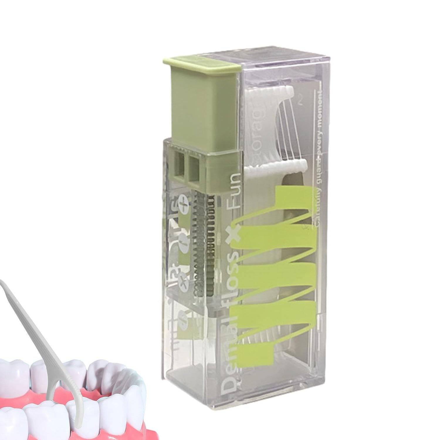 Floss Pick Case - Floss Pick Holder Teeth Cleaning Tools Floss Pick Dispenser Portable Automatic Flosser Storage Box