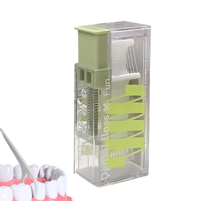 Floss Pick Case - Floss Pick Holder Teeth Cleaning Tools Floss Pick Dispenser Portable Automatic Flosser Storage Box