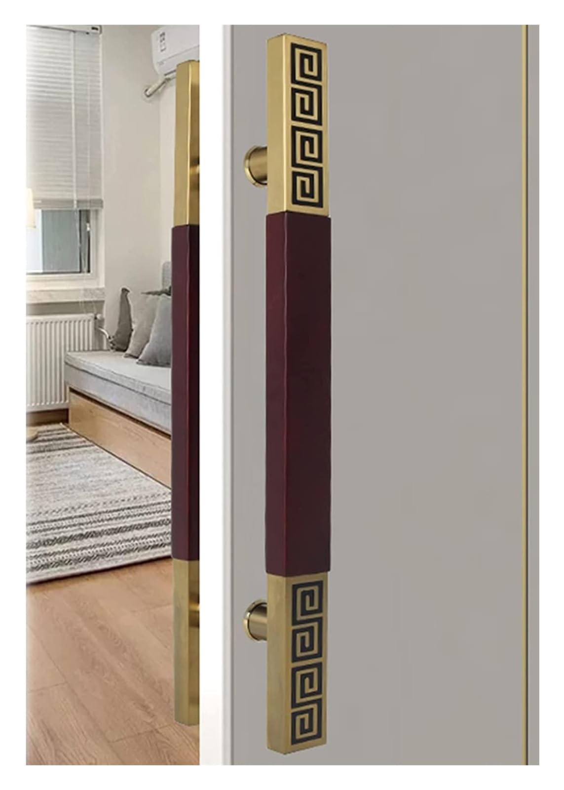 Niusabou A Door Handle Barn, Sliding Barn Door Pull Handle With Hardware Multiple Sizes 40-150Cm(,80Cm(2.6Ft))