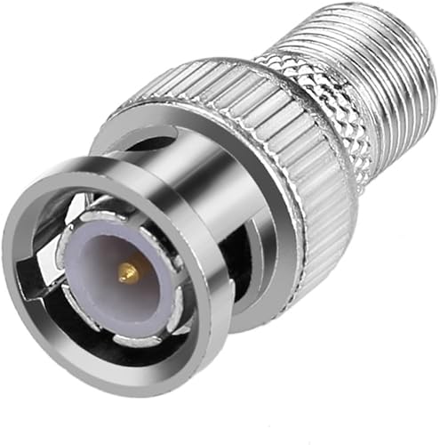 Miniatura 2 de BNC macho enchufe a F hembra adaptador de conector coaxial adaptador de acoplador CCTV Cámara (paquete de 5)