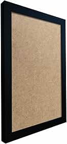 Moldura Lisa Revestida para Quadros e Fotos com Fundo Mdf - 2x2 Cor:PRETO;Tamanho:60X90 CM