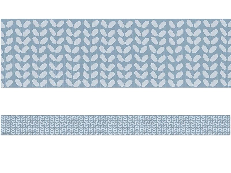 Teacher Created Resources Classroom Cottage Blue Petals Straight Border Trim (TCR6777)