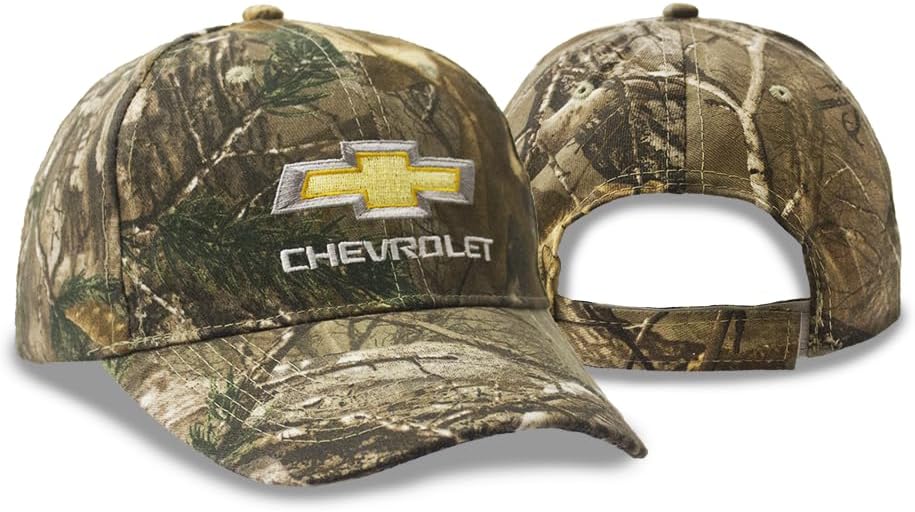 Chevrolet Bowtie Camouflage Hat - Officially Licensed Adjustable Chevy Camo Cap