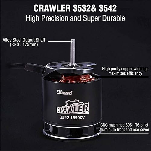 Miniatura 4 de 9imod 3542 1400KV Crawler Outrunner Motor sin escobillas 110 112 para RC Crawler Car Axial SCX10 Traxxas TRX-4 TRX-6 Tamiya