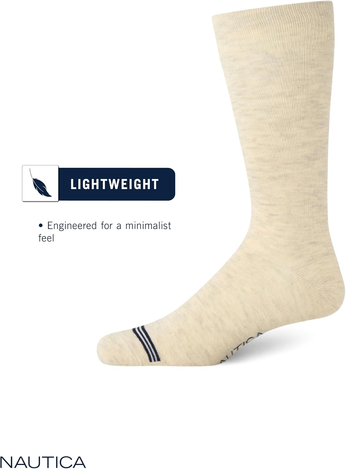 Nautica Mens Dress Socks - 5 Pack Breathable Comfort Stretch Crew-Length Work Socks for Men for Business Formal Wear (6-12.5)
