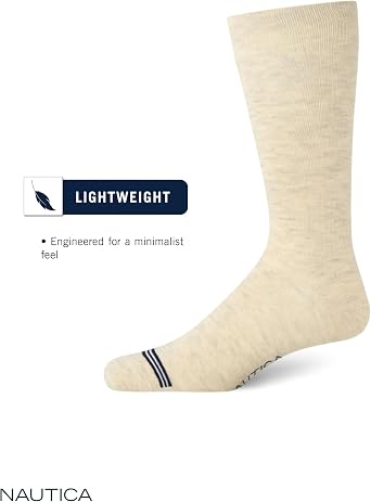 Nautica Mens Dress Socks Business Formal Comfort Stretch Crew Socks 5 Pack