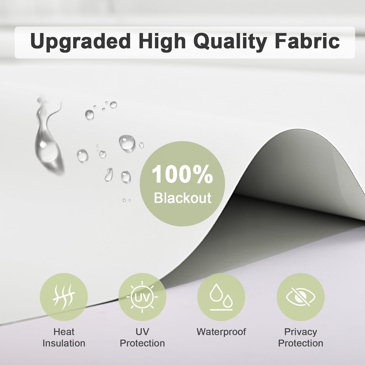 No Drill Roller Shades for Window, 100% Blackout Cordless Roller Blinds for Home Privacy Custom Window Shade Easy to Install Roll Up Blinds(Blackout White, 23'' W x 72'' H)