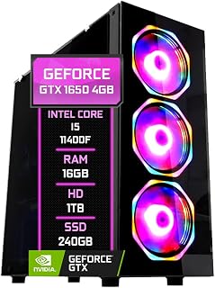 PC Gamer Blue PC Intel Core i5 11400F (11ª geração) 16GB GTX 1650 4GB SSD 240GB HD 1TB - Fonte 500W