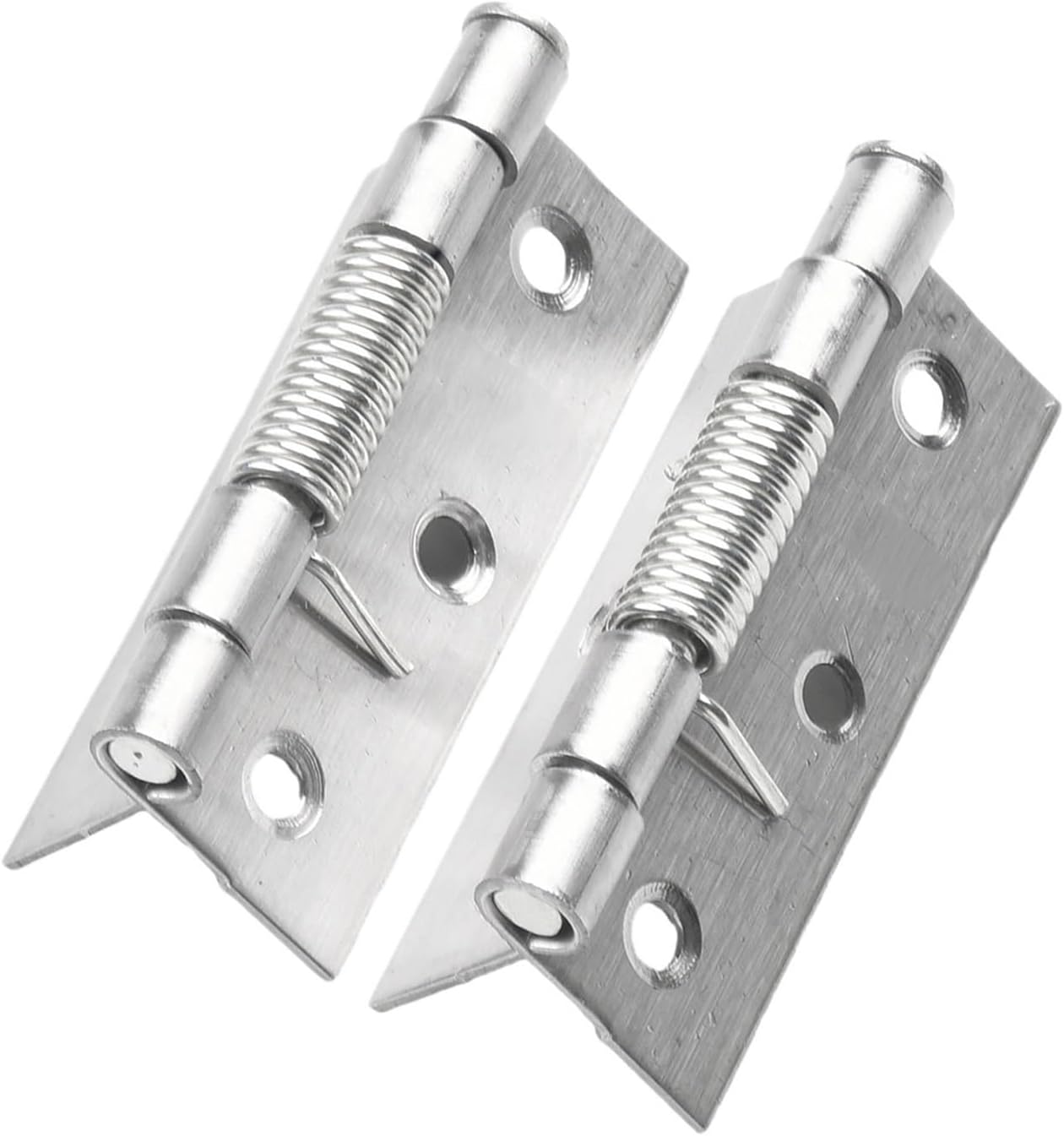 Frame Concealed Cabinet Door Hinge 2pcs Self Closing Spring Stainless Steel Hinge for Cabinets Door Closer Automatic Rebound Furniture(3inch)