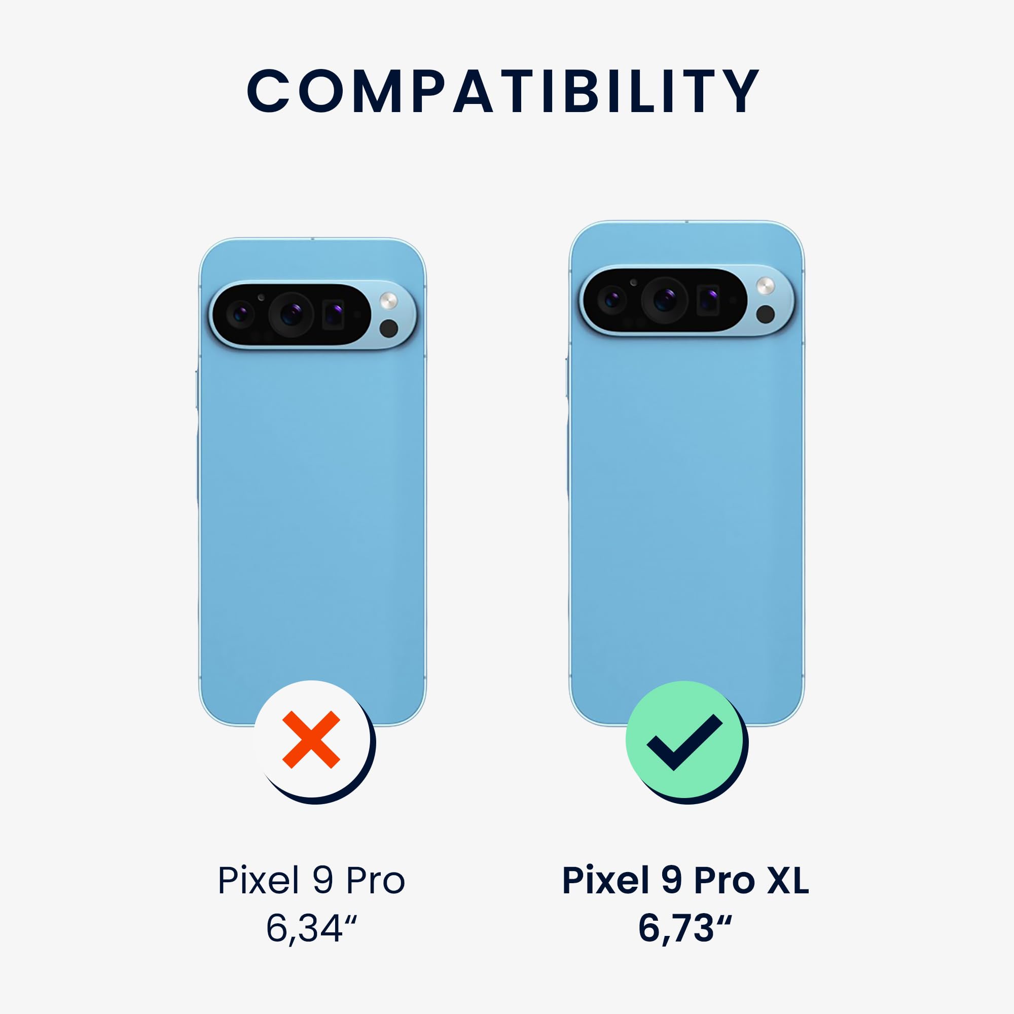 kwmobile Case Compatible with Google Pixel 9 Pro XL Case - Protective Slim TPU Phone Cover - Soft Matte Finish - Arctic Night - Image 2