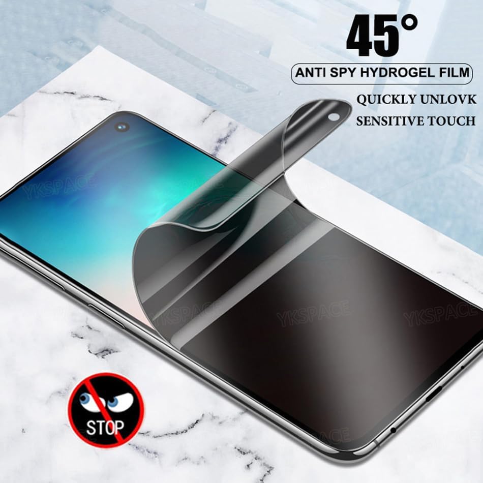 Miniatura 5 de Paquete de 2 protectores de pantalla de hidrogel de privacidad para OnePlus 9 Pro, película protectora de TPU flexible antiespía no vidrio templado