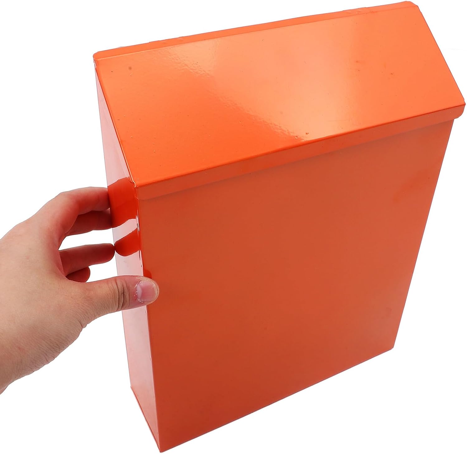 Uonlytech Vintage Wall Mount Mailbox with Lock Iron Retro Letter Box for Home and Office Bright Orange Suggestion Box Space-Saving Wall-Mounted Design Decorative and Secure