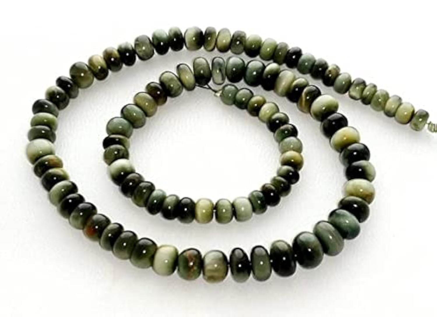 Perles oeil de chat lisses de 4-7mm pour créer vos propres bracelets d'été tendance
