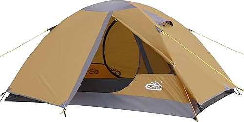 Tienda de campaña de mochilero para 2 personas, impermeable, resistente al viento, tienda de campaña para dos personas, ligera y fácil configuración