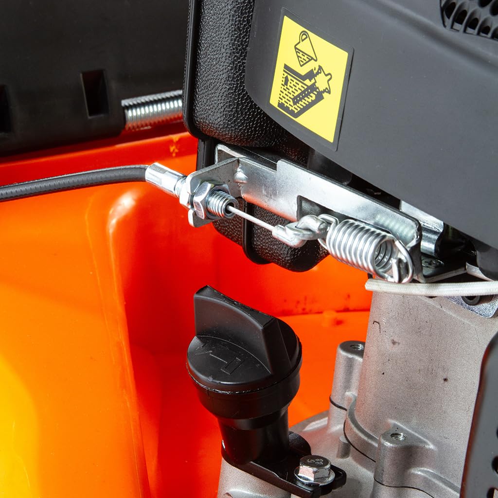 Cortacésped de explosión Demon | Motor de 4 tiempos OHV | 79,6 cc | 1,47 kW | Velocidad de rotación del motor 3600 rpm | sin tracción | con cesta de 40 litros