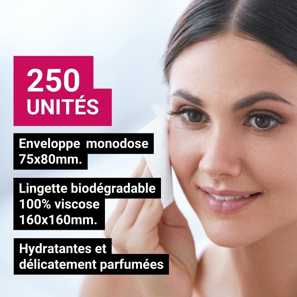 Lingette Démaquillante | 250 unités | Amenities Hôtel, B&B, Gîte Rural