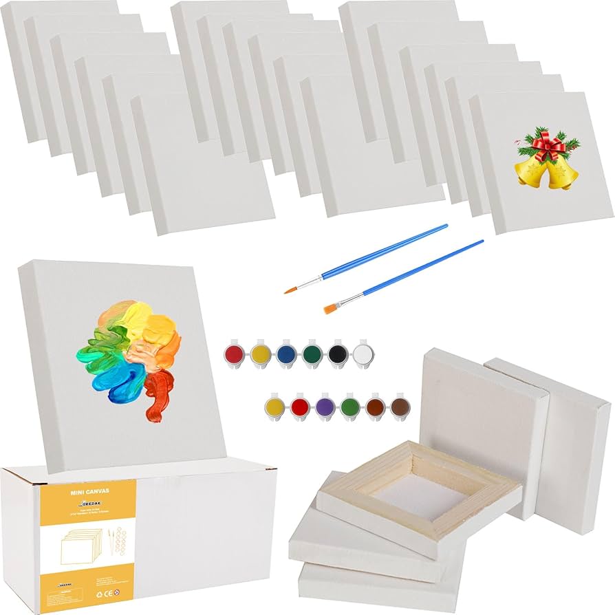 Amazon.co.jp: Gredak 絵画用ミニキャンバス 24.4 x 4インチ