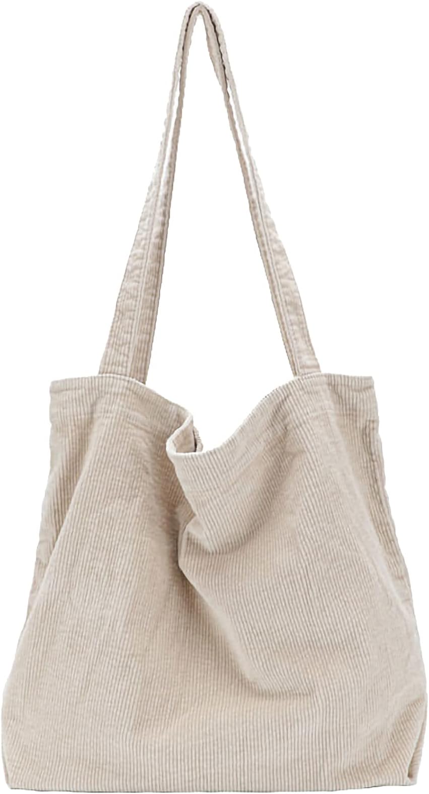 Corduroy Tote Bag Large Casual Shoulder Handbag for Women College Work Everyday