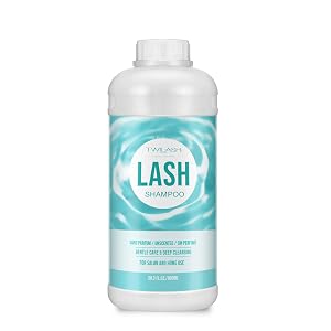 600ml Lash Shampoo Bulk Eyelash Cleanser for Extensions Safe Makeup Remover Non-irritating or Burning Formula Eyelid Foaming Cleanser