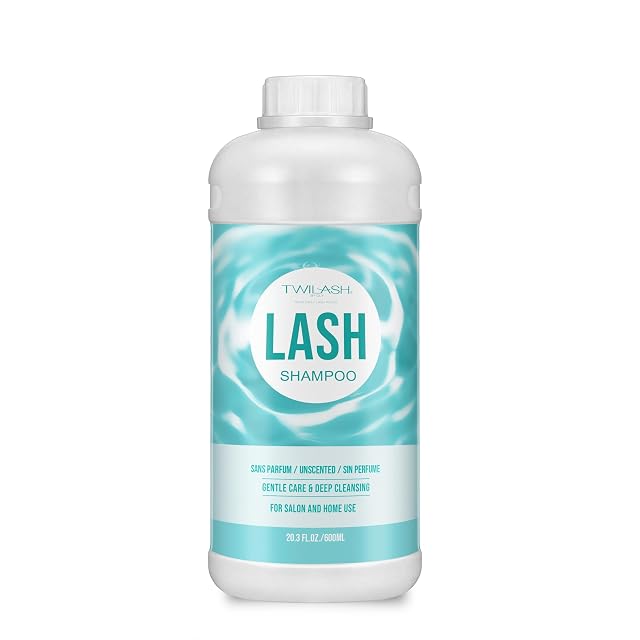 600ml Lash Shampoo Bulk Eyelash Cleanser for Extensions Safe Makeup Remover Non-irritating or Burning Formula Eyelid Foaming Cleanser