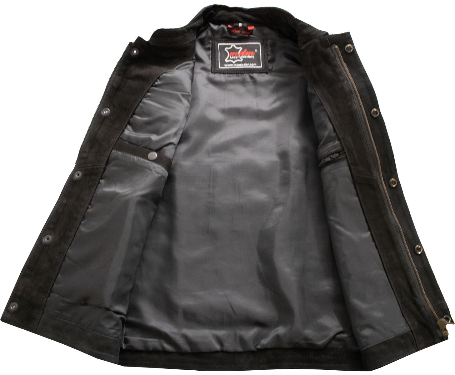 Gilet de moto en cuir de buffle, noir mat noir Noir 3xl