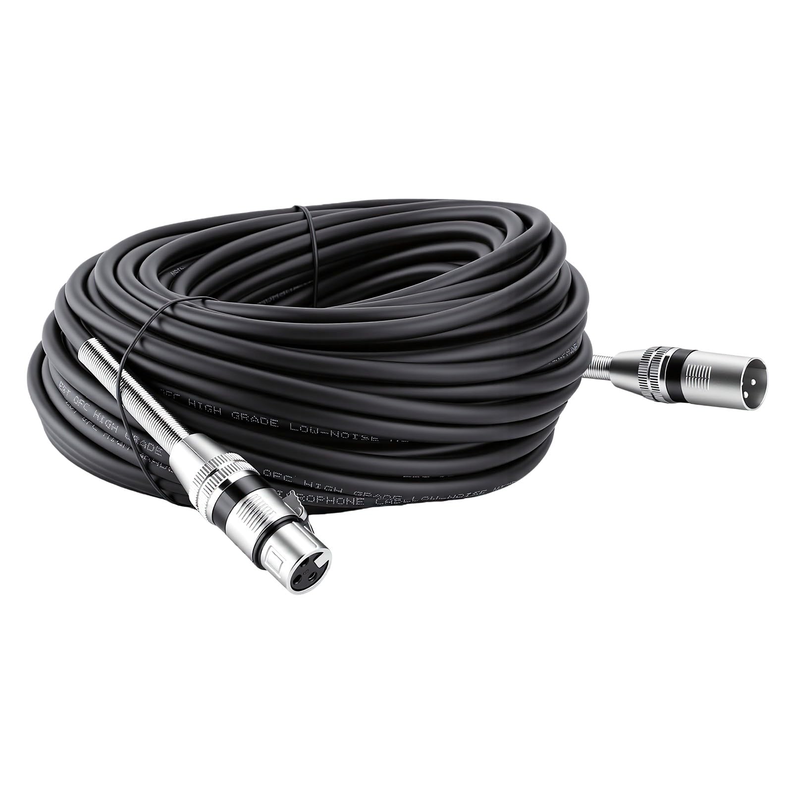 Kabel audio XLR, 3-biegunowy, wtyczka na gniazdo, DMX512, 26 AWG, 25 m