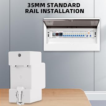 AC Energy Meter Monitor 110V 220V 100A Electricity Usage Monitor DIN Rail LCD Display Digital Voltage Current Power Factor KWH Electric Energy Meter Volt AMP (110V)