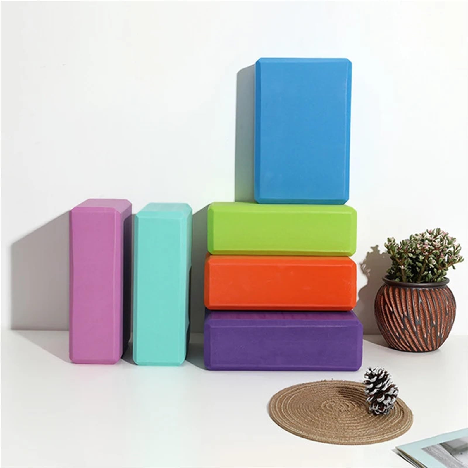 Yoga Block Yoga Building Blocks Cubes Bricks Reinforcement Mats Sports Supplies Exercise Home Equipment Fitness