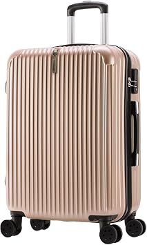 AM Aomoide Suitcase, Carry Case, Medium, Carry Bag, Large, Ultra Lightweight, 13.9 gal 60 L, Large Capacity, For 4 - 7 Nights, Double Casters, Quiet, 360 Degree Rotation, TSA Lock, Zipper Type, For Business, Travel, Overnight