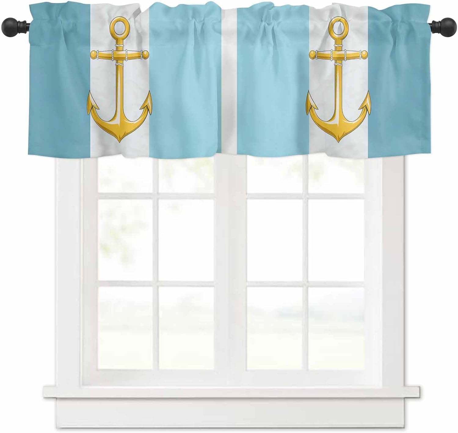 Christmas Curtains Kitchen Valance for Window, Snowman