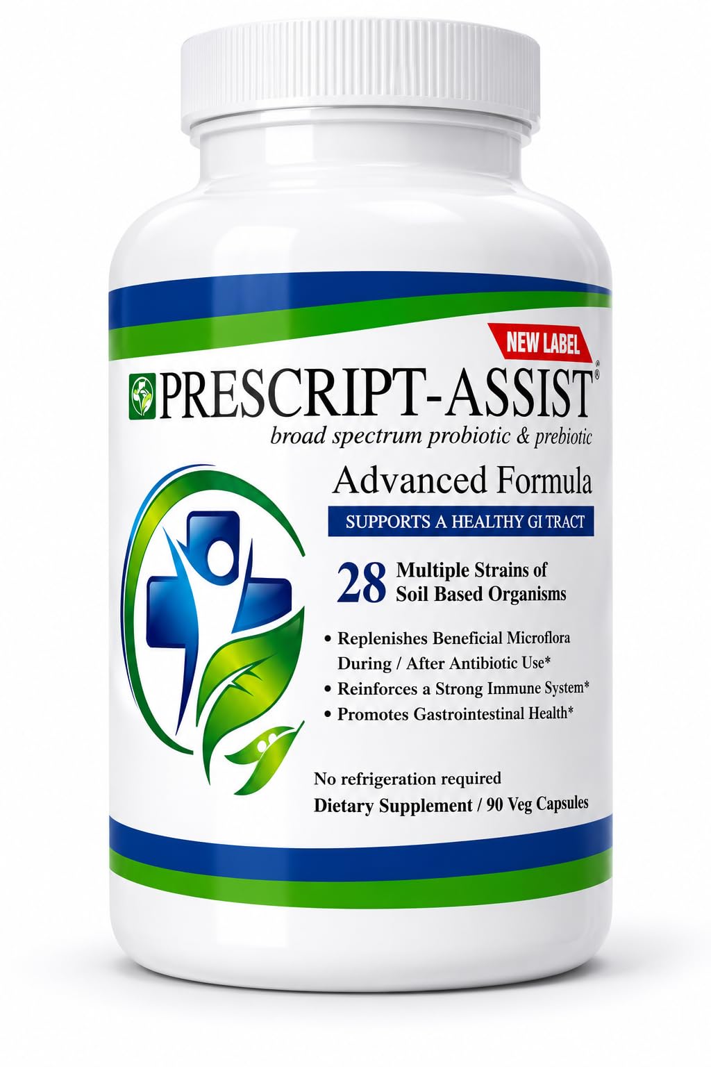 Prescript-Assist Prebiotics & Probiotics for Digestive & Immune Health with No Pea Protein for Quick Absorption - Advanced Plant-Based, Vegan, Support Muscle Recovery & Gut Health, 90 Capsules