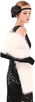 Vista 6 de Dikoaina Bufanda de piel sintética de invierno para mujer Blanco