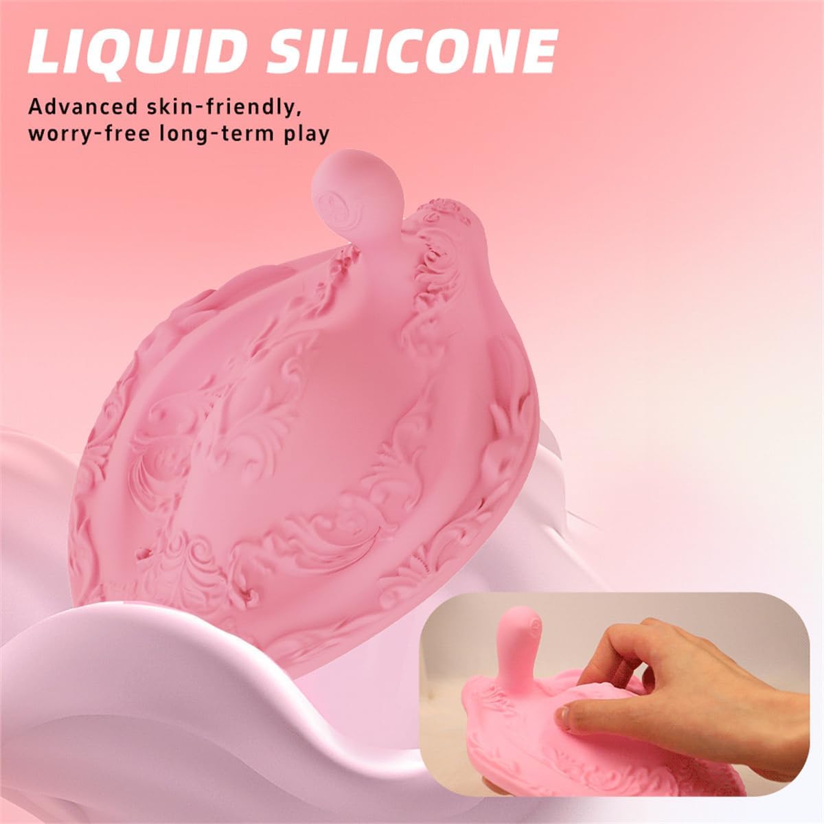 Vibrating Pad Rideable Vibepad Grind G Spot Dildo Penis Vibrator Small Fuck Machine Sex Toy for Women Clit Vaginal Anal Massager 12 + 12 Vibration Modes with Remote Control