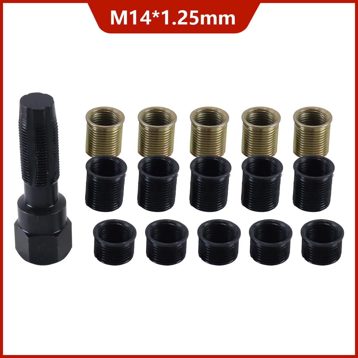 Kit De Réparation De Filetage De Bougies D'allumage M14 X 1,25 Avec Boîte De Rangement