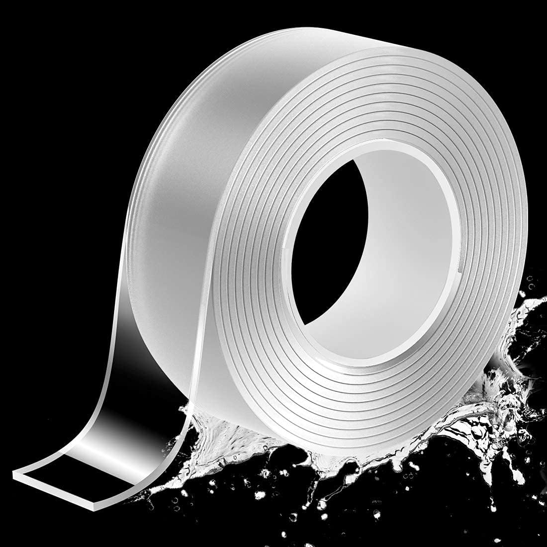Double Sided Tape Heavy Duty16.5ft/5m, Multipurpose Wall Tape Removable Mounting Tape, Reusable Strong Adhesive Scotch Tape Adhesive Poster Carpet Tape for Sticking Items, Home